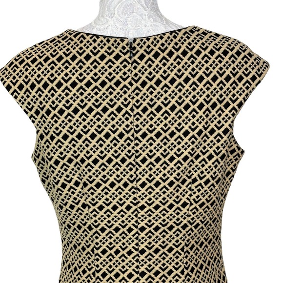 Eliza J Women's Sleeveless Geometric Patterned Multicolor Sheath Dress Size 8 - Picture 6 of 10